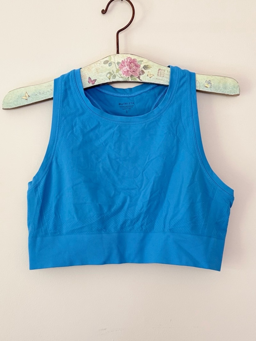 Athleta Blue Sports Bra Lightweight Breathable Mesh Sz L